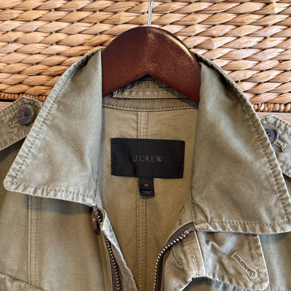 J. Crew Quilted Sleeve Boyfriend Fatigue Field Utility Jacket, XS - Picture 3 of 9